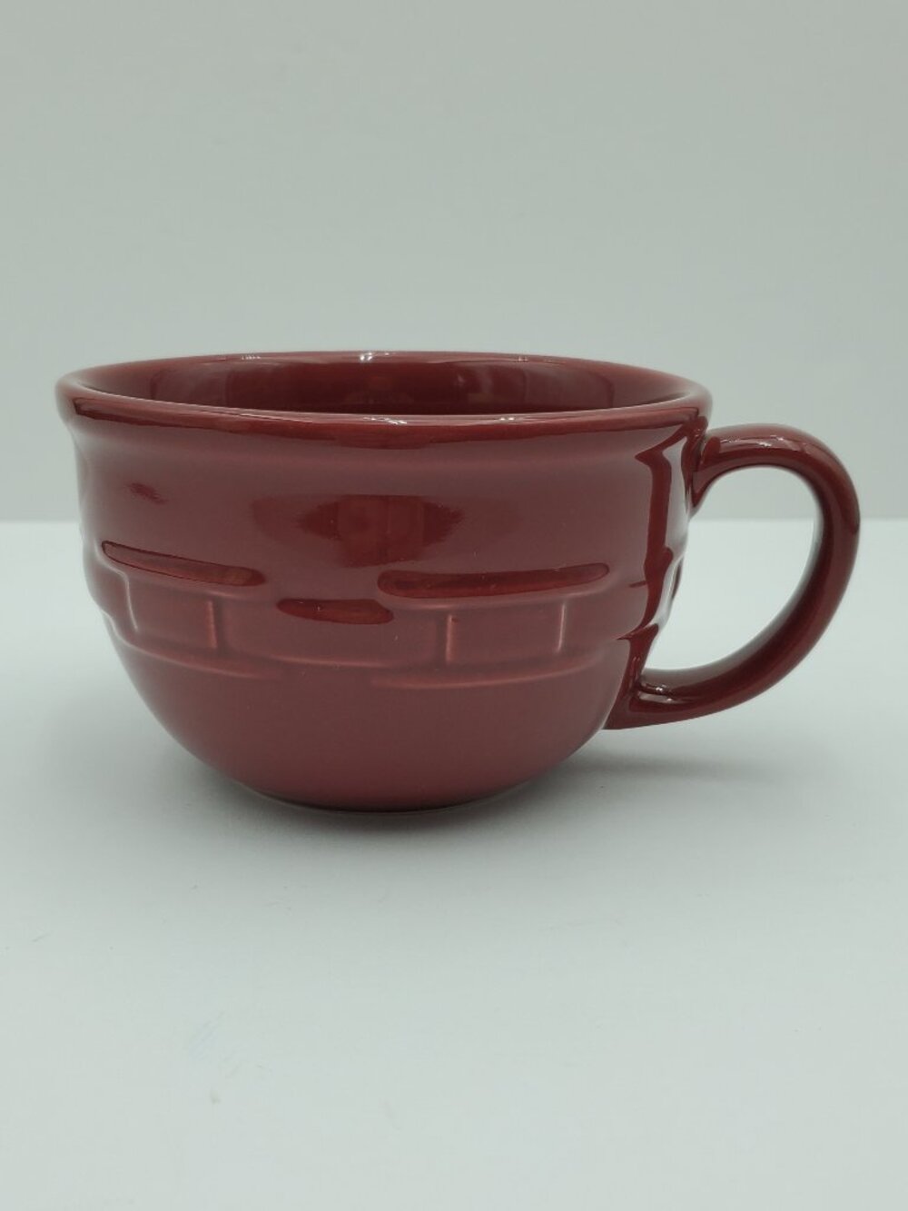 Longaberger Pottery Paprika Oversized Round Mug Large Paprika Soup Coffee Mug